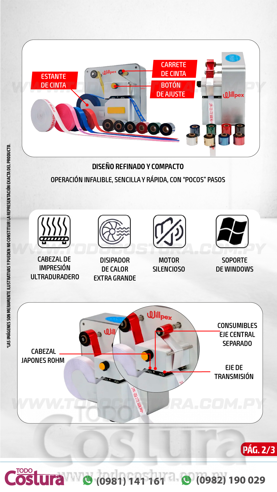 IMPRESORA FOIL DIGITAL (PARA RIBBON) WILLPEX NDL-320